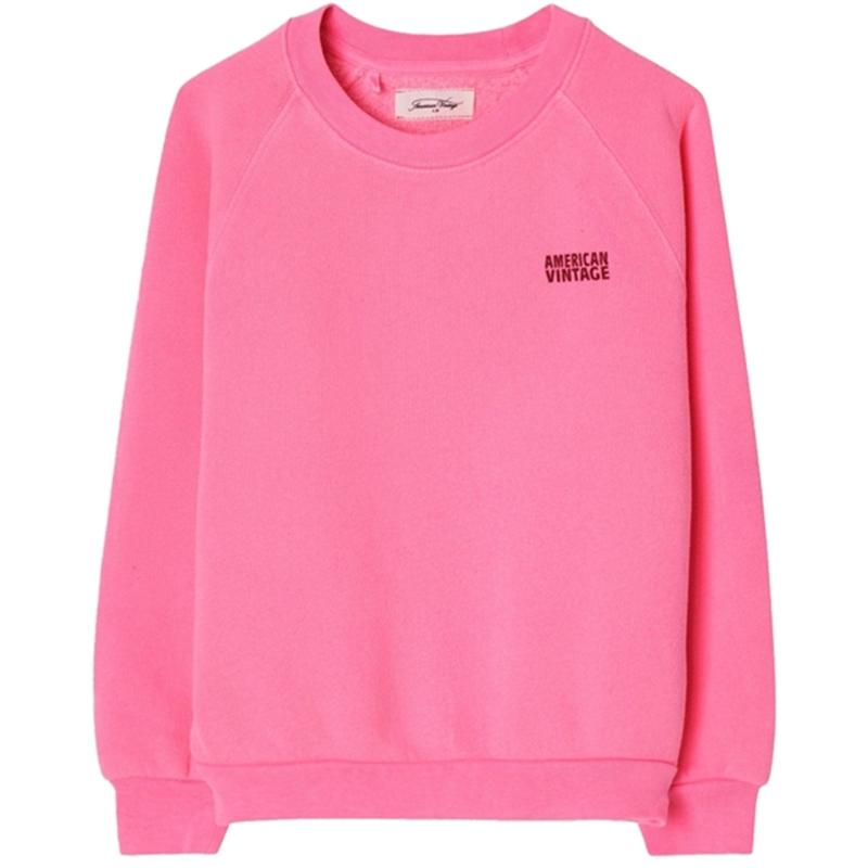 American Vintage Izubird Sweatshirt Fluo Pink - Str. 11 år American Vintage