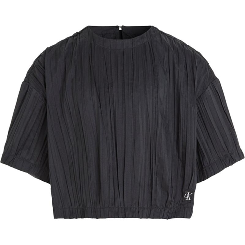 Calvin Klein Festive Plisse T-Shirt Ck Black - Str. 14 år Calvin Klein