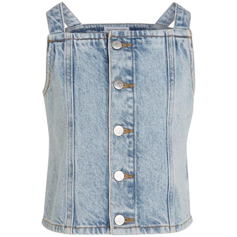 Calvin Klein Strap Denim Top Powder Blue - Str. 12 år Calvin Klein