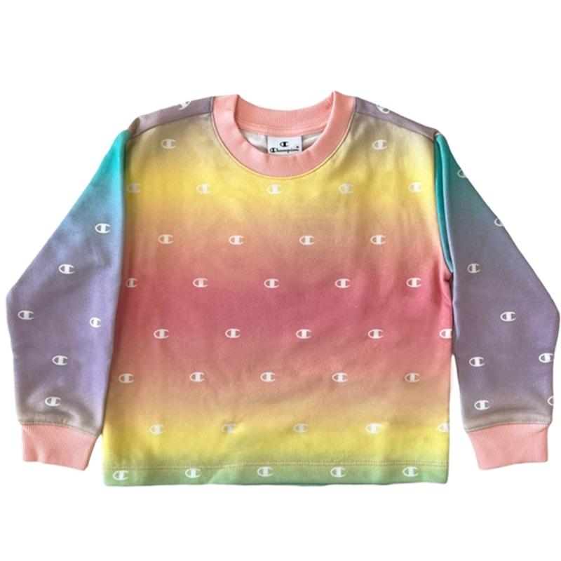 Champion White/Allover Cropped Sweatshirt - Str. L/11-12 år Champion
