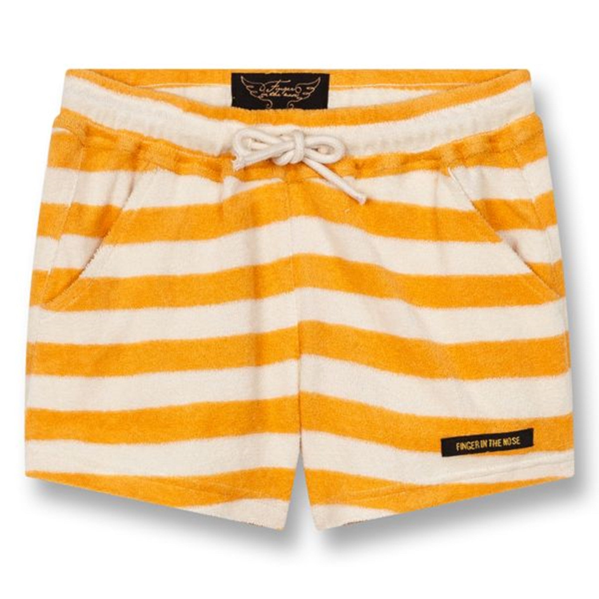 Finger In The Nose Trinity Knitted Mini Shorts Mandarin Stripes - Str. 3XL/12-13 år Finger In The Nose