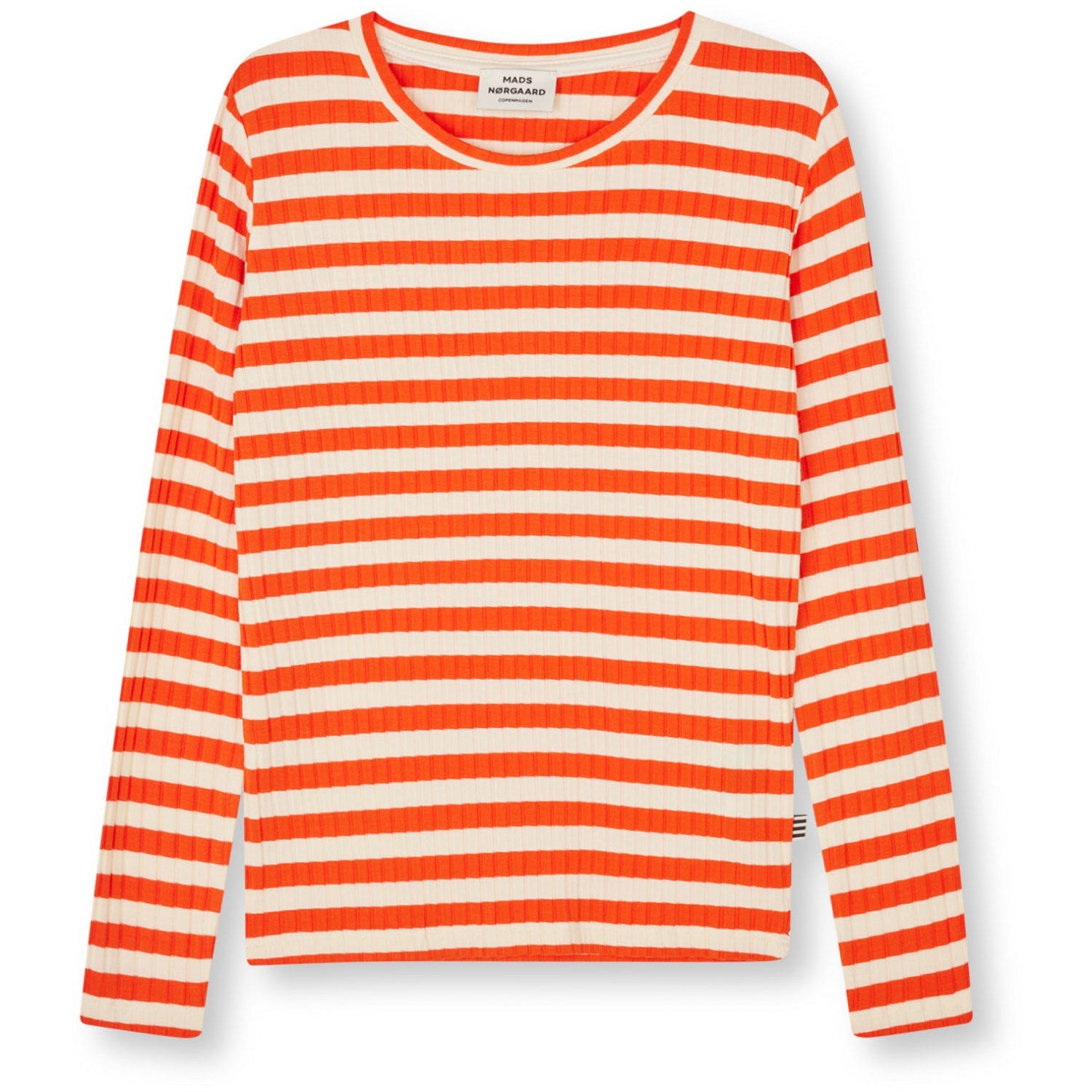 Mads Nørgaard Cherry Tomato/Vanilla Ice 5x5 Classic Stripe Talika Bluse - Str. 14 år Mads Nørgaard
