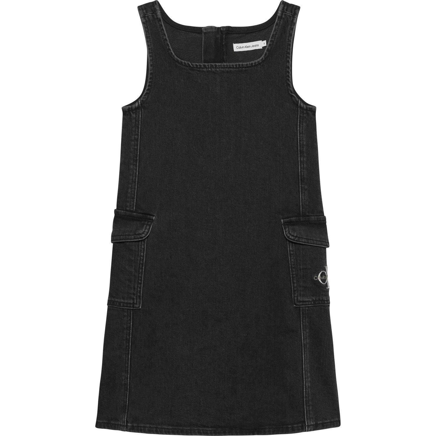 Calvin Klein Charcoal Grey Rgd Denim Kjole - Str. 14 år Calvin Klein