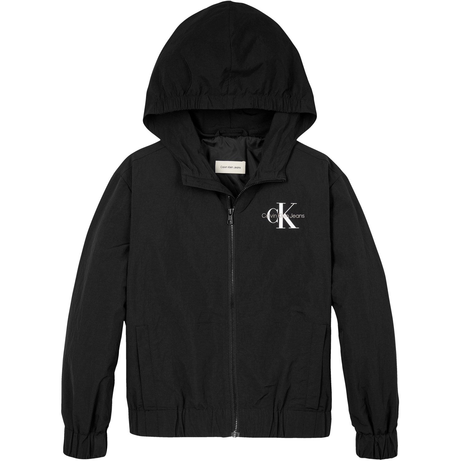 Calvin Klein Ck Black Essential Monologo Windbreaker Jakke - Str. 12 år Calvin Klein