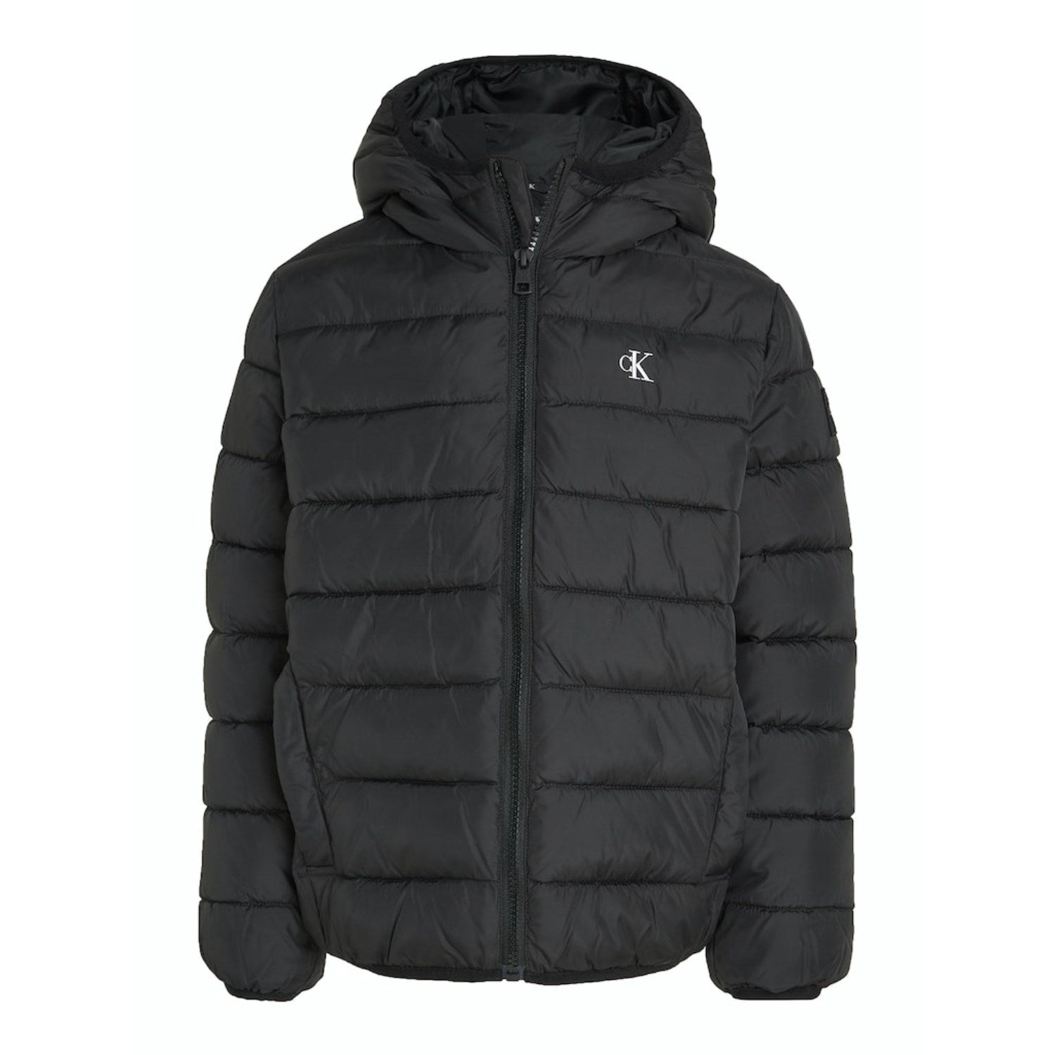 Calvin Klein Ck Black Inst. Logo Light Padded Jacket - Str. 12 år Calvin Klein