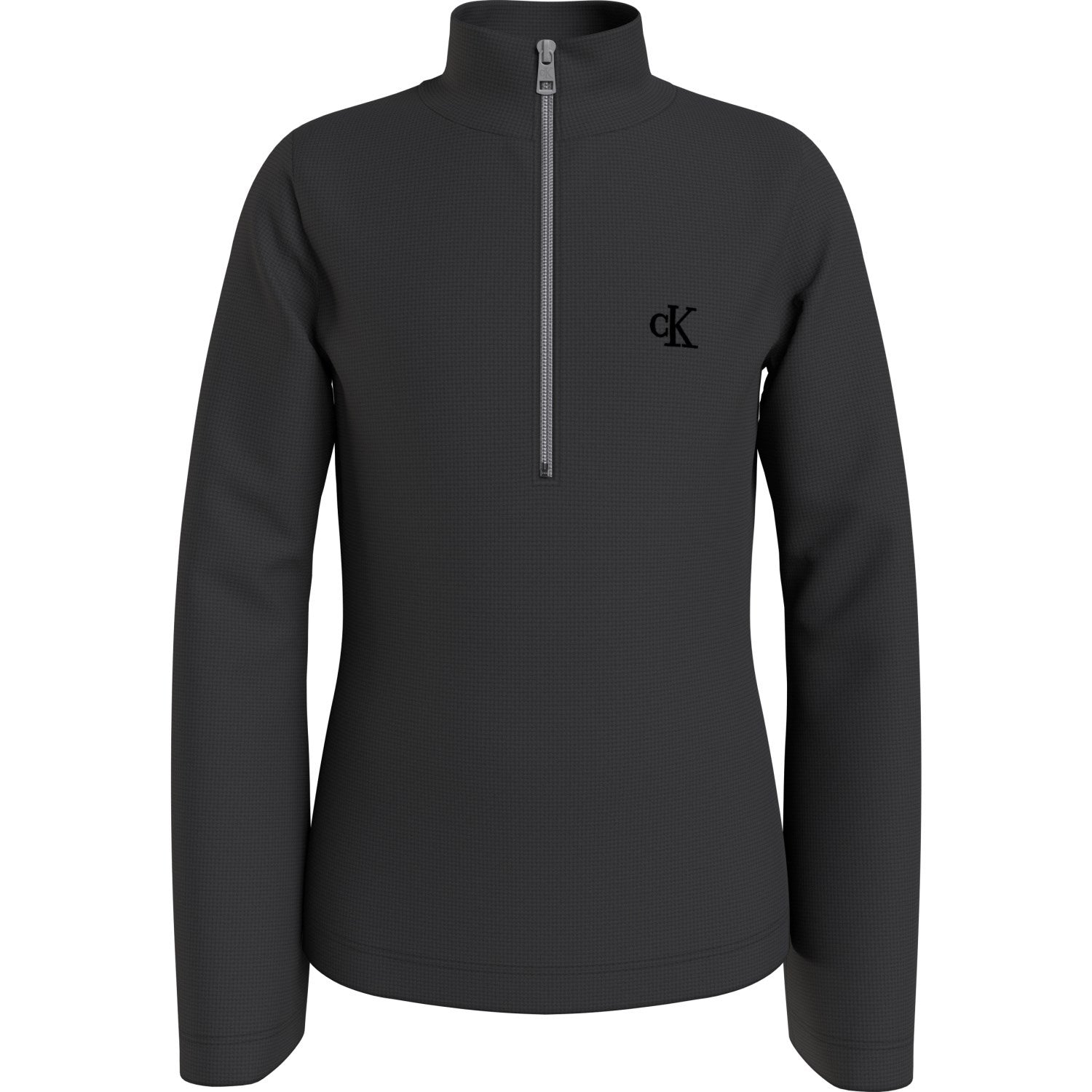 Calvin Klein Ck Black Waffle Jersey Zip Up Sweatshirt - Str. 14 år Calvin Klein