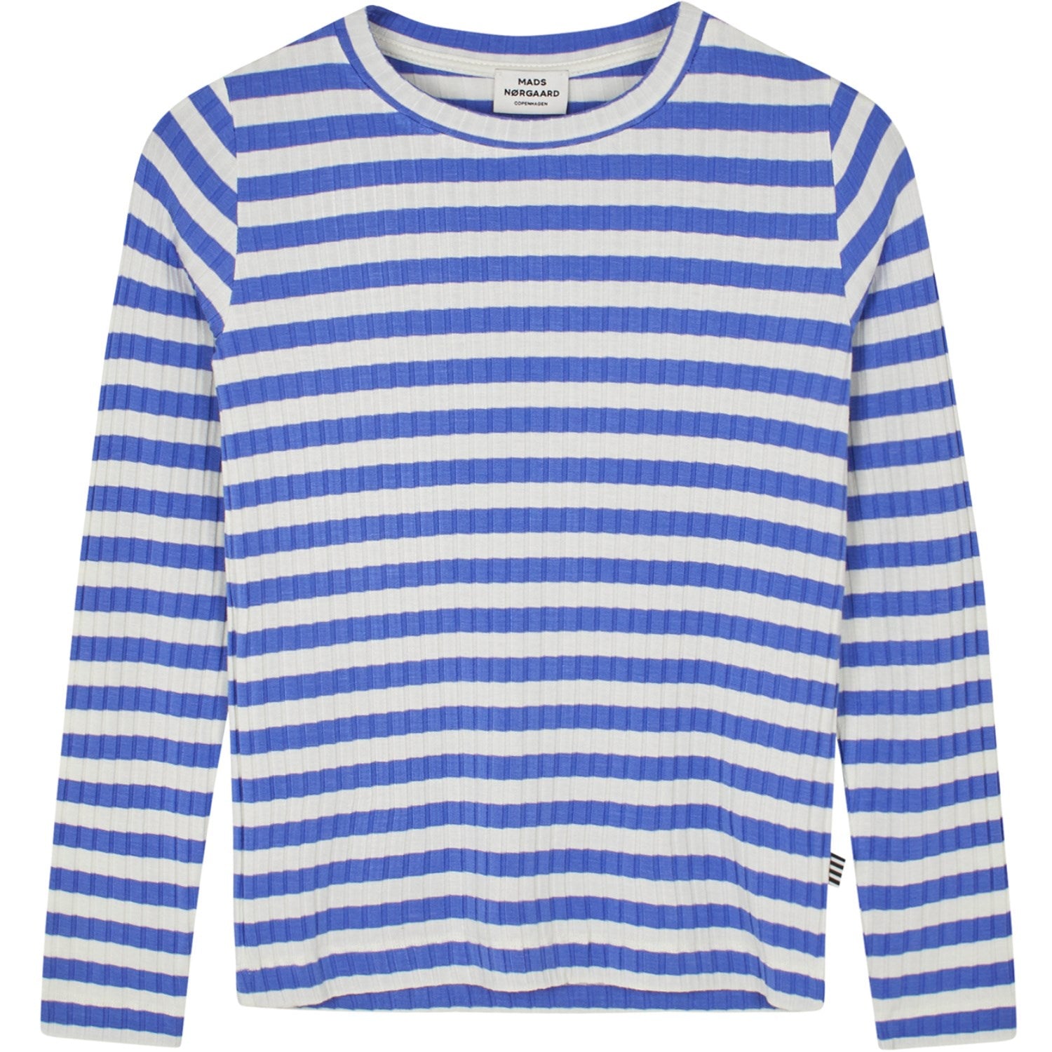 Mads Nørgaard Amparo Blue/Vanilla Ice 5x5 Classic Stripe Talika Top - Str. 16 år Mads Nørgaard