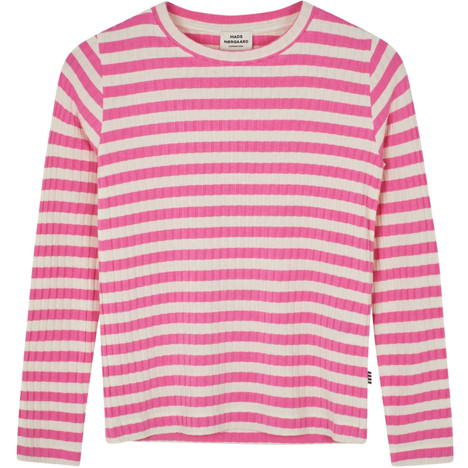 Mads Nørgaard Carmine Rose/Vanilla Ice 5x5 Classic Stripe Talika Bluse - Str. 12 år Mads Nørgaard