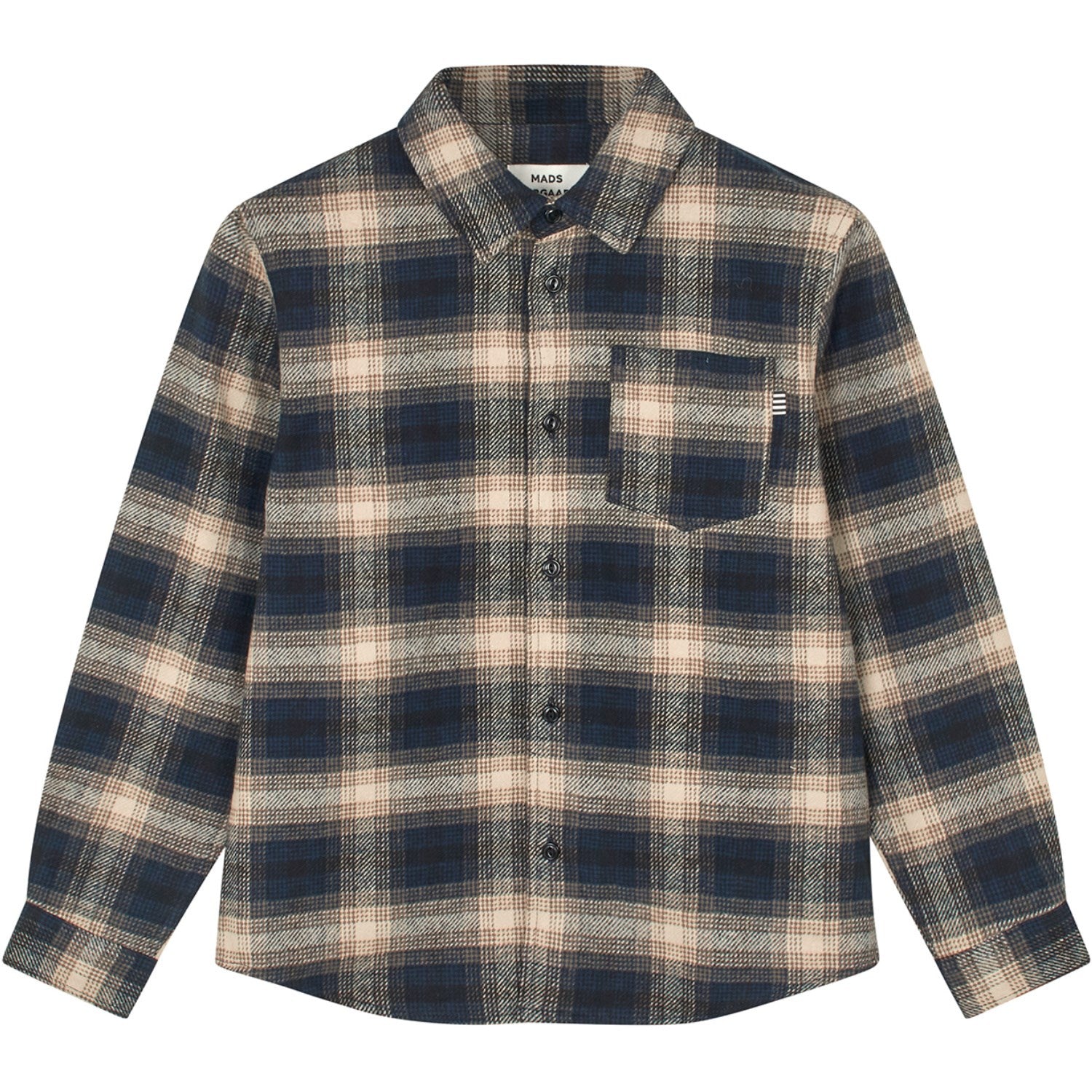 Mads Nørgaard Midnight Navy Check Soft Flannel Svano Skjorte - Str. 14 år Mads Nørgaard