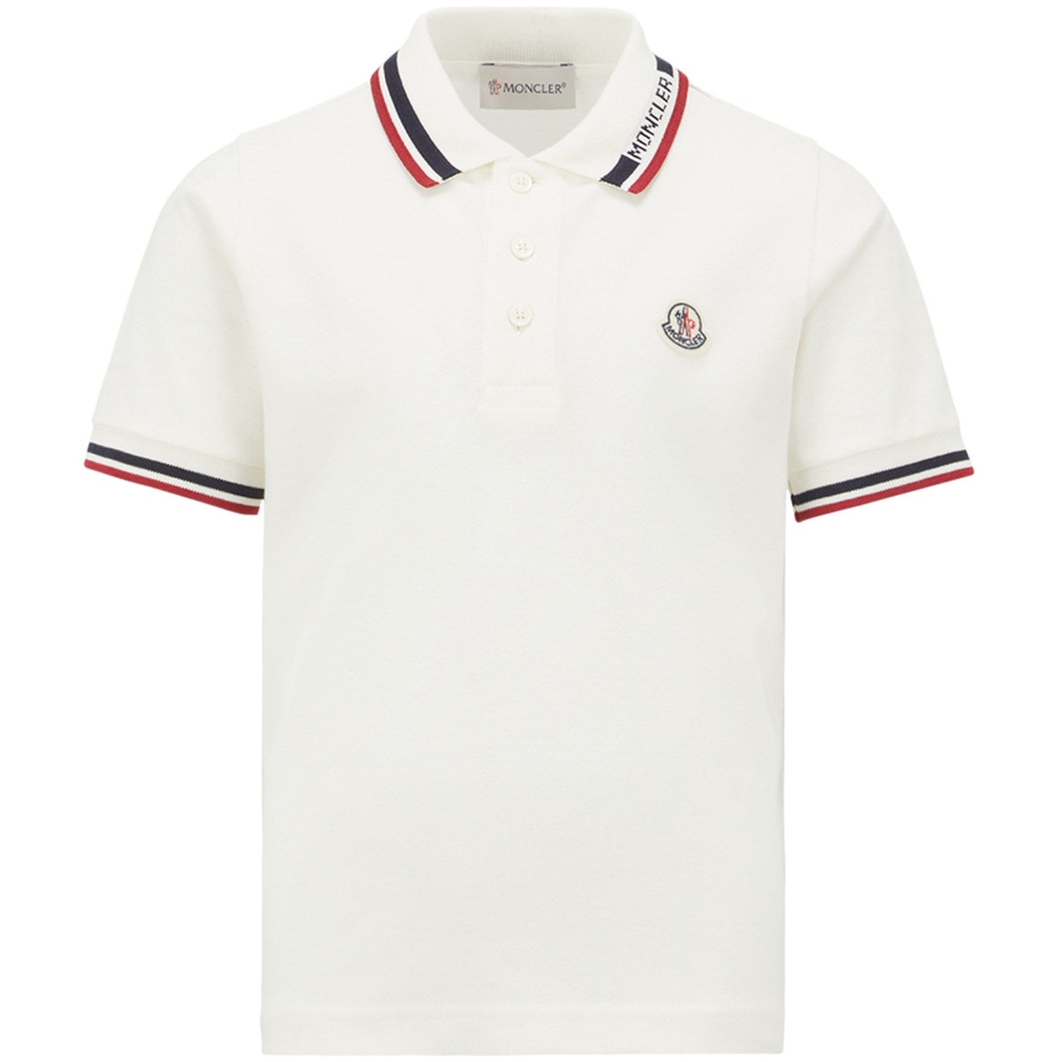 Moncler Natural Ss Polo T-shirt - Str. 12 år Moncler