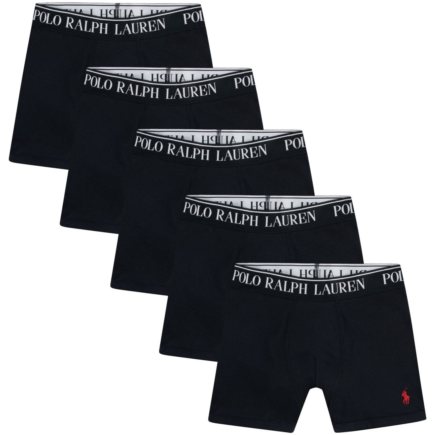 Polo Ralph Lauren Polo Black Bomuld Stretch 5 Pack Boxer - Str. M/10-12 år Polo Ralph Lauren
