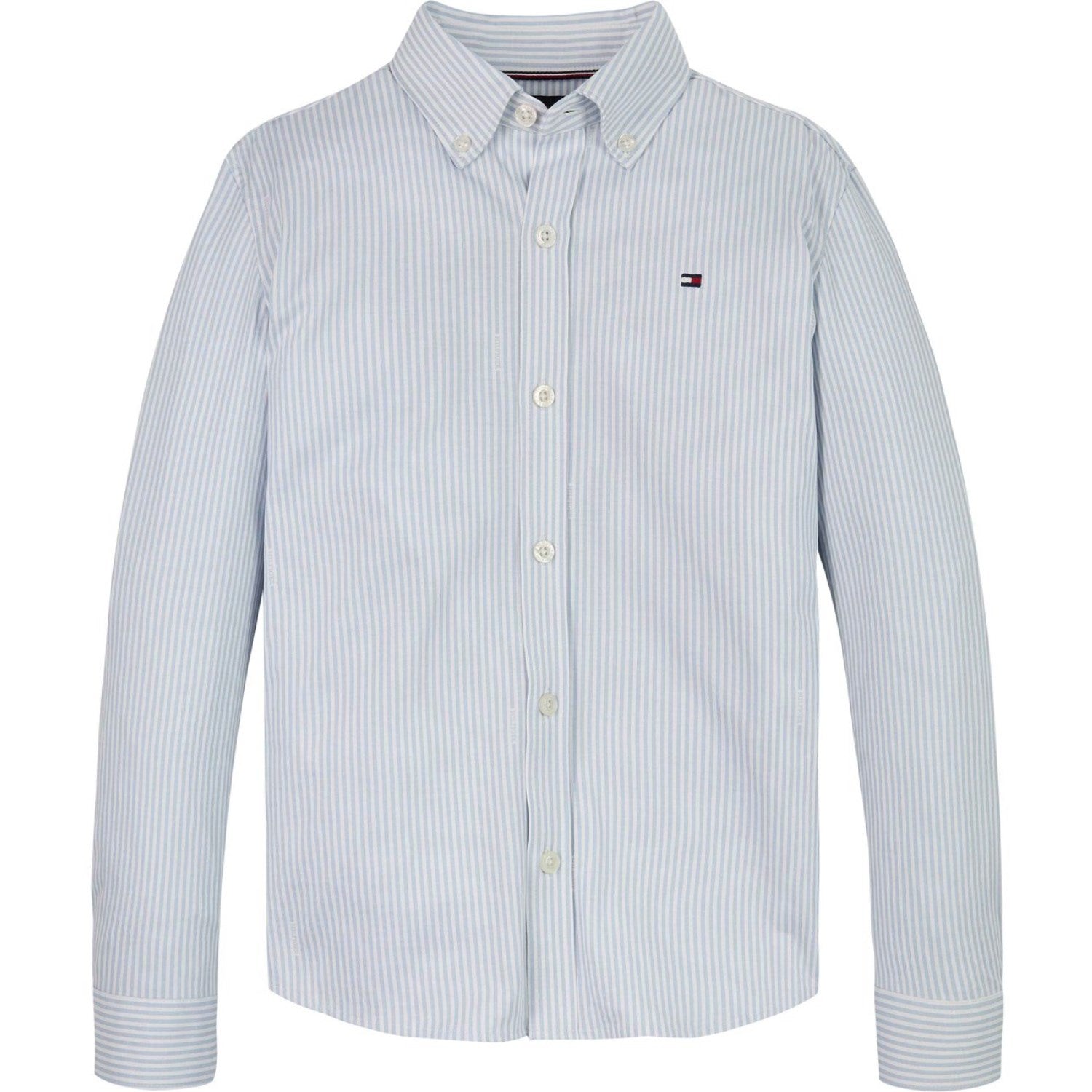 Tommy Hilfiger Breezy Blue Stripes Allover Regular Skjorte - Str. 12 år Tommy Hilfiger