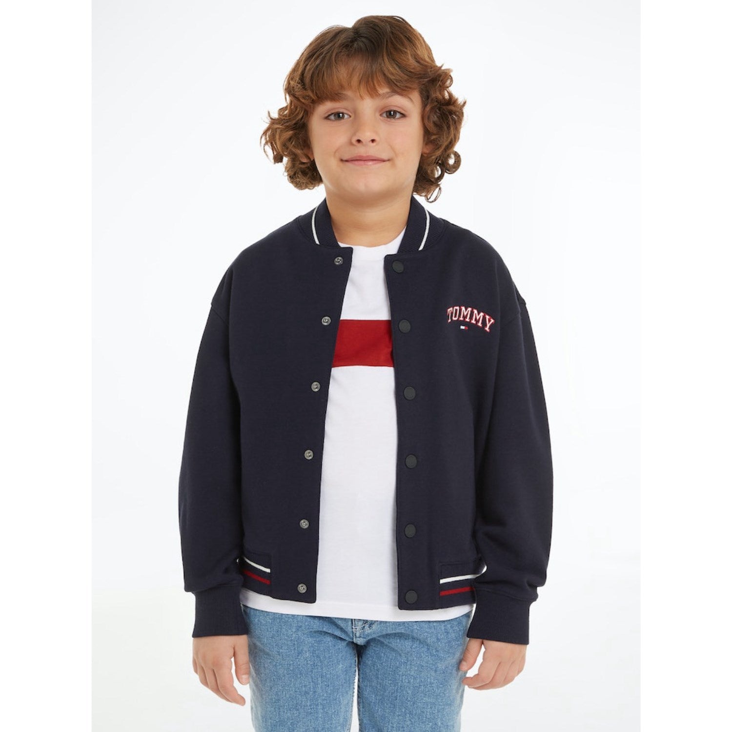 Tommy Hilfiger Desert Sky U Varsity Embroidery Bomber Jakke - Str. 14 år Tommy Hilfiger