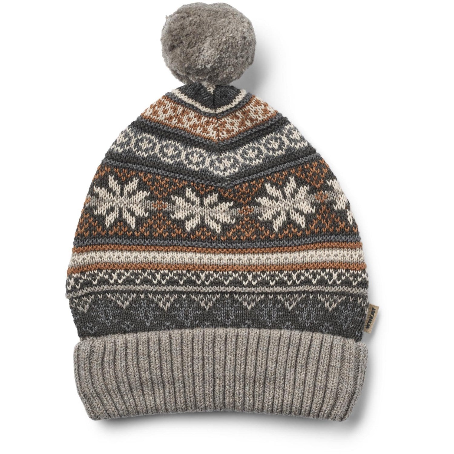 Wheat Warm Grey Melange Knit Beanie Nolo - Str. 10-12 år/56-57 Wheat